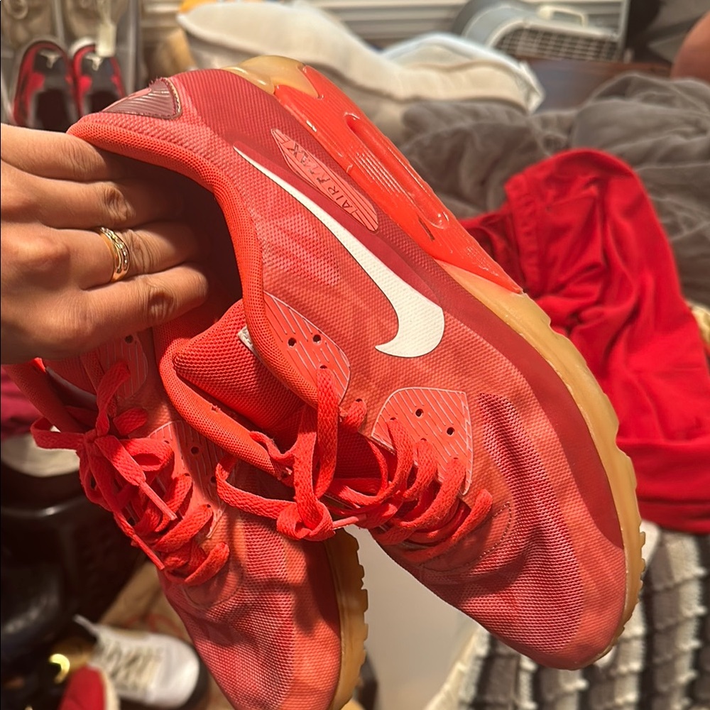 Nike men’s Bright Red Athletic Shoes